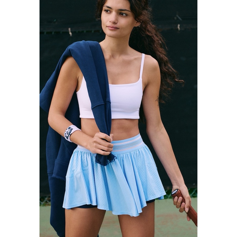Free People Movement Blue Sultry Tennis Skort Skirt Size Large NEW